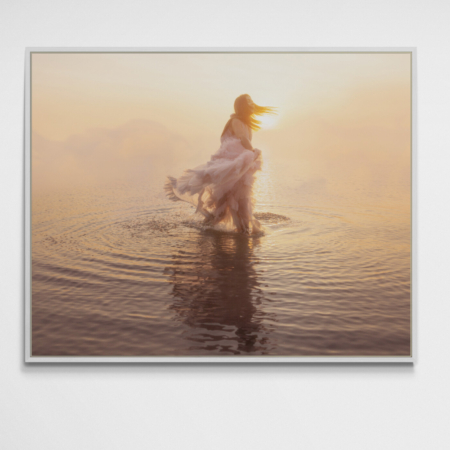 Dance of Freedom - White Tray Frame, 30 x 24 in
